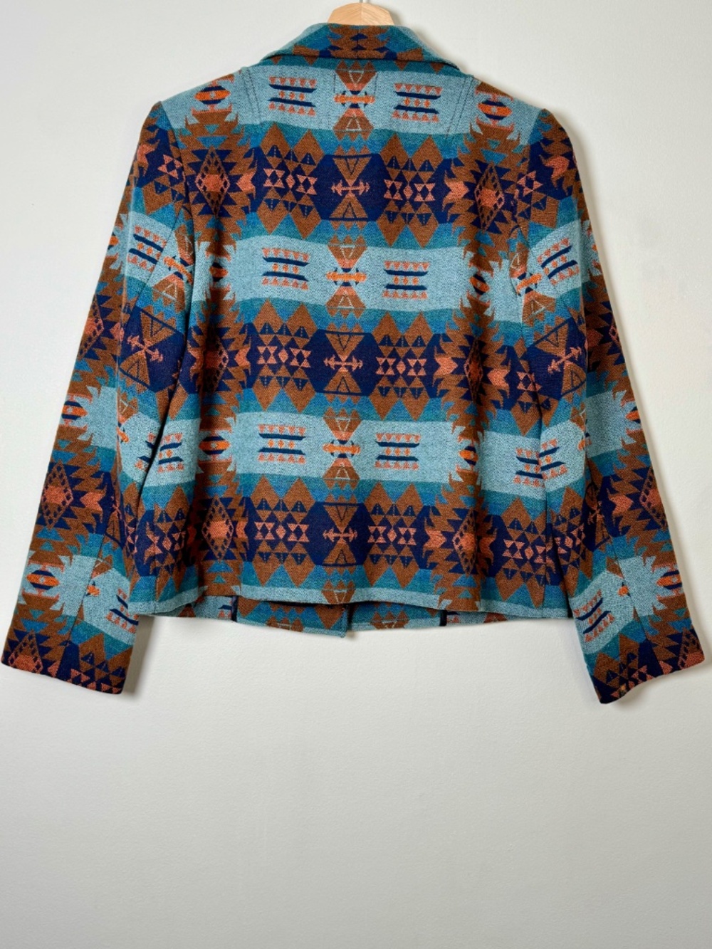 Pendleton Women’s Lowell Wool Southwestern Inspired Turquoise Jacket Sz Small - Picture 9 of 10